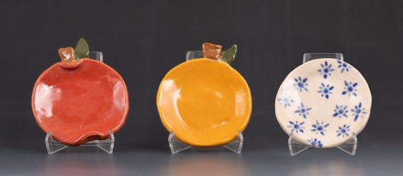 Three saucers by the One and Only Amy O'Connell