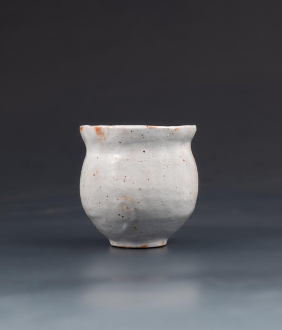 Mino shino teabowl by Olivia Krey