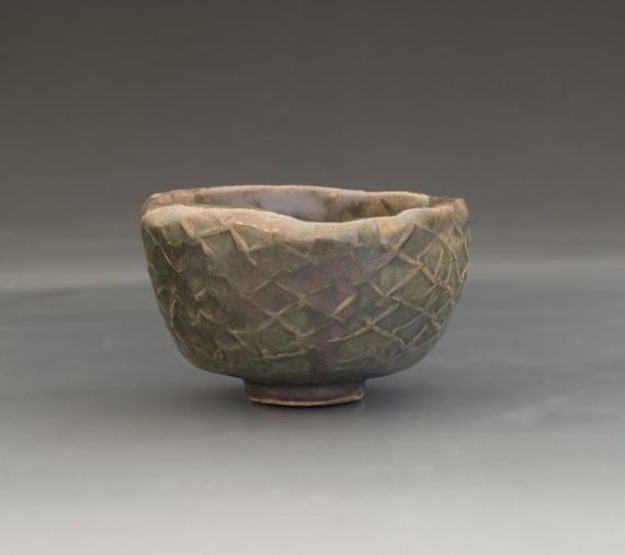 Teabowl with net pattern by Rachel Brown