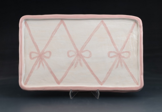 Pink ribbon tray by Sakura Lopez