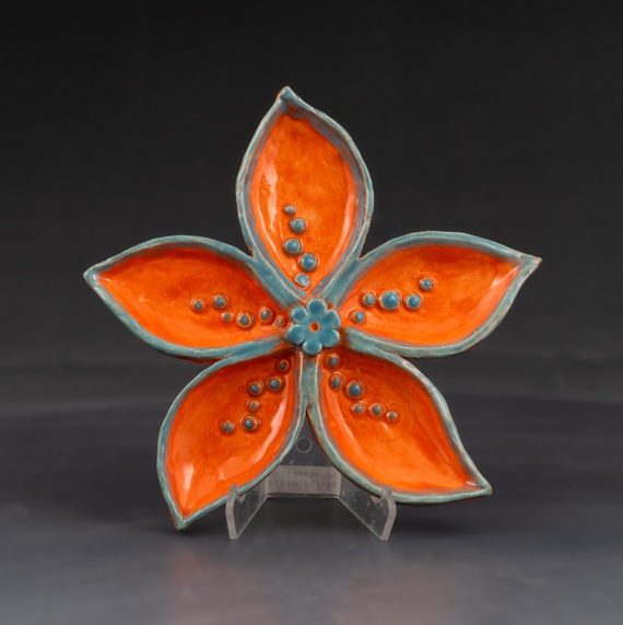 Orange flower tray by Siena Anderson