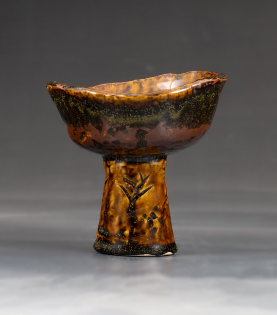 Cup with pedestal foot by Sophia Salazar