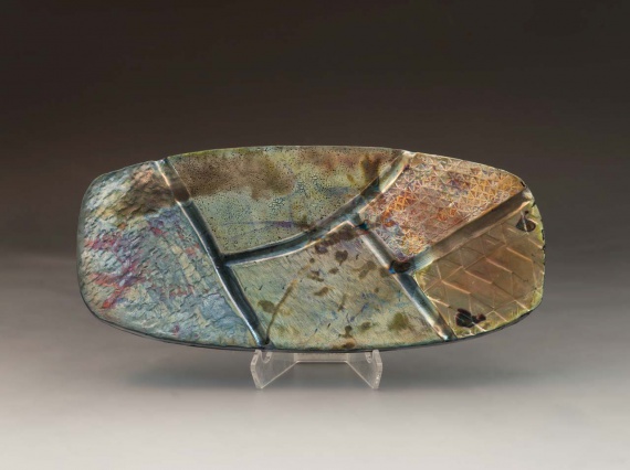 Raku tray by Sydney Ross