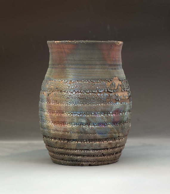 Raku pot by Zachary Anderson-Nord