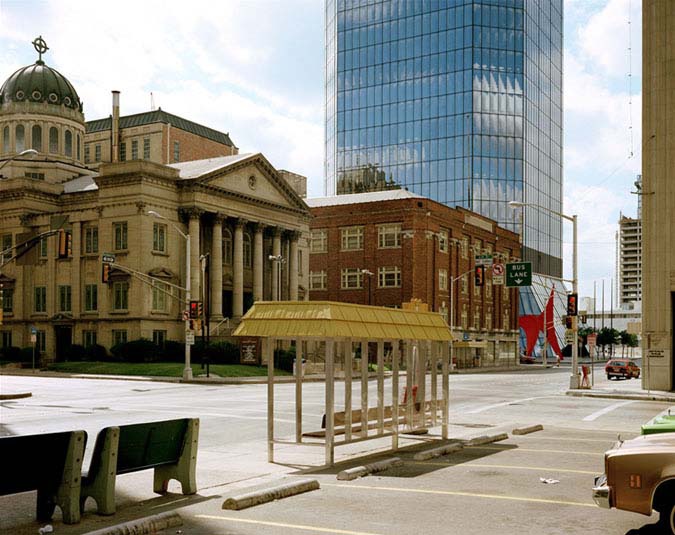 <p><b>Stephen Shore</b>, <i>Sixth Street and Throckmorton Street, Fort Worth, Texas, June 13, 1976.</i></p>
