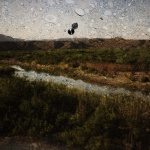 <p><b>Abelardo Morell</b>, <i>Tent-Camera Image on Ground: View of Rio Grande and Mexico Near Boquillas Canyon, Big Bend National Park, Texas</i>, 2011.</p>