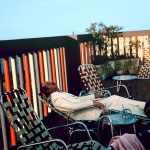 <p><b>Paul Outerbridge</b>, <i>Self-portrait on Lounge, Oceanside Resort, Santa Monica, California</i>, circa 1950.</p>