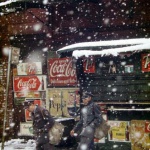 <p><b>Saul Leiter</b>, <i>Postmen</i>, 1962.</p>