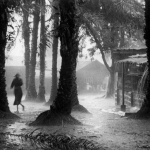 <p><b>W. Eugene Smith</b>, <i>Tropical rainstorm over Dr. Albert Schweitzer's missionary station. Lambarene, Gabon, French Equatorial Africa. 1954.</i></p>