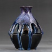 Pierced blue and black vase by Layne Fitzgerald