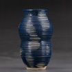 Blue grooved vase by Layne Fitzgerald