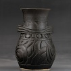 Carved black vase by Layne Fitzgerald