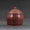 Oxblood pot with lid by Robert Shen
